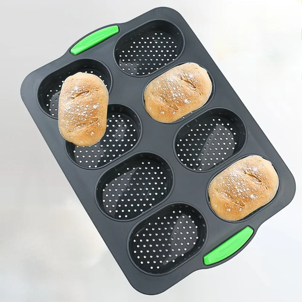 Moldes de silicona de calidad alimentaria para pasteles, bandeja para tostadas, sartén para pan, Brownie, postre, Madeleine, moldes para pasteles, herramientas para hornear Baguette, utensilios para hornear muffins