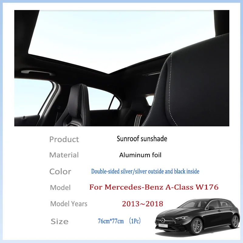 For Mercedes-Benz A-Class W176 2013~2018 Car Sun Shades Cover Auto Sunroof Sunshade Protector Anti-UV Heat Isolate Accessories
