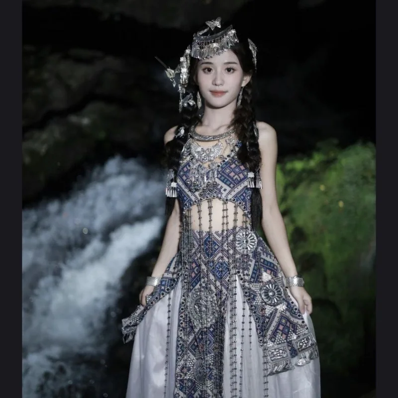 

Miao Clothes Cover Miao' S Photo Trip Shoot Girl Minority Women's Suit Photography
