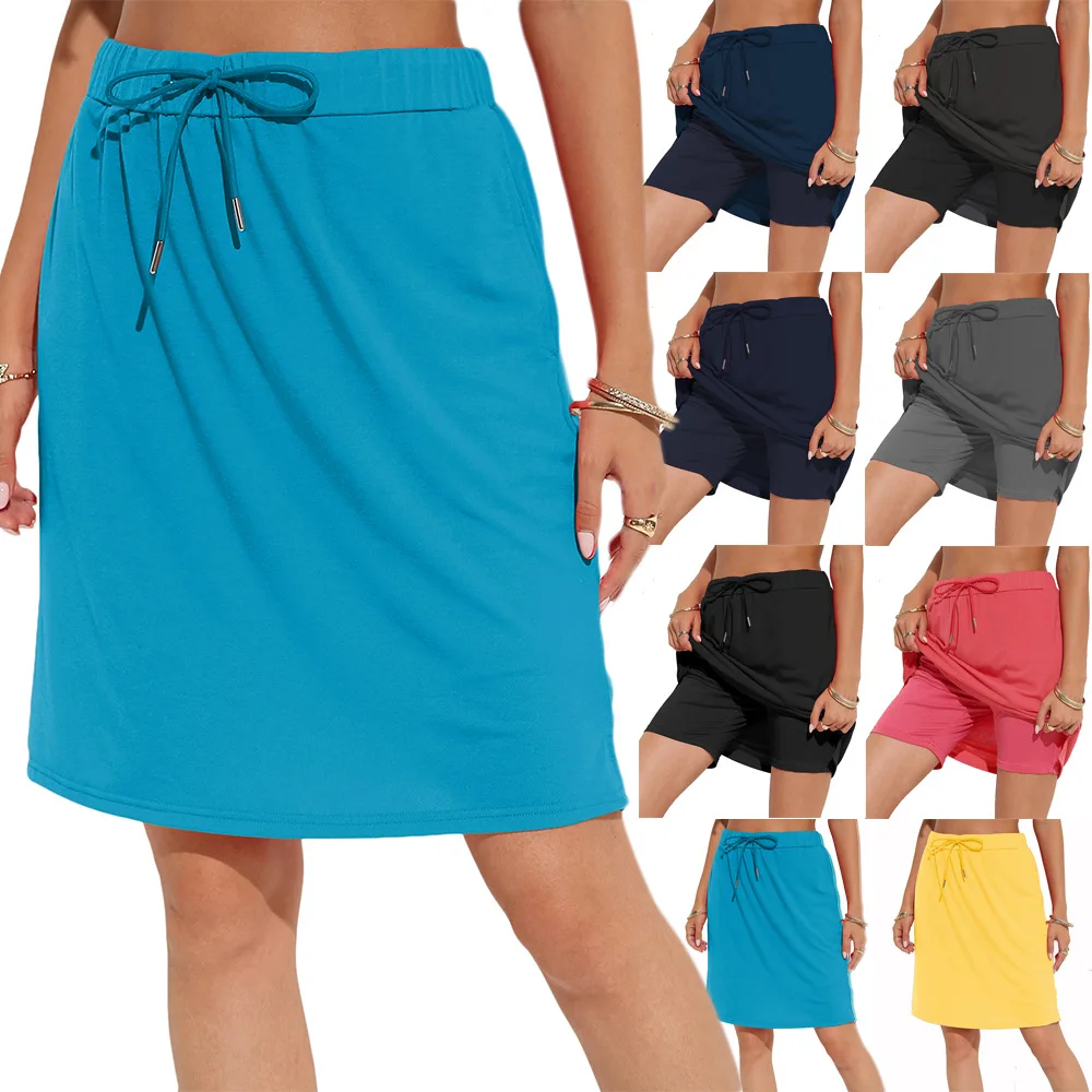 

Ele 2025 Женская юбка на шнуровке, двухслойная ор, осенняя женская юбка премиум-класса Faion, другие материалы 00%