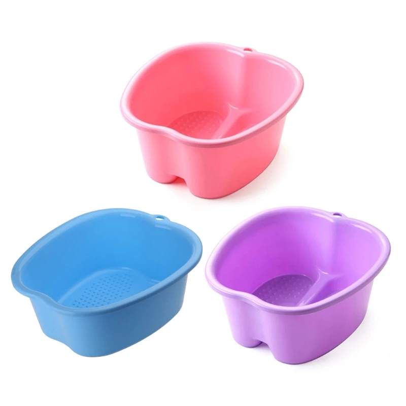 Plastic Large Foot Bath  Tub Basin Bucket for Soaking Feet Detox Pedicure Massage Portable 3 Colors