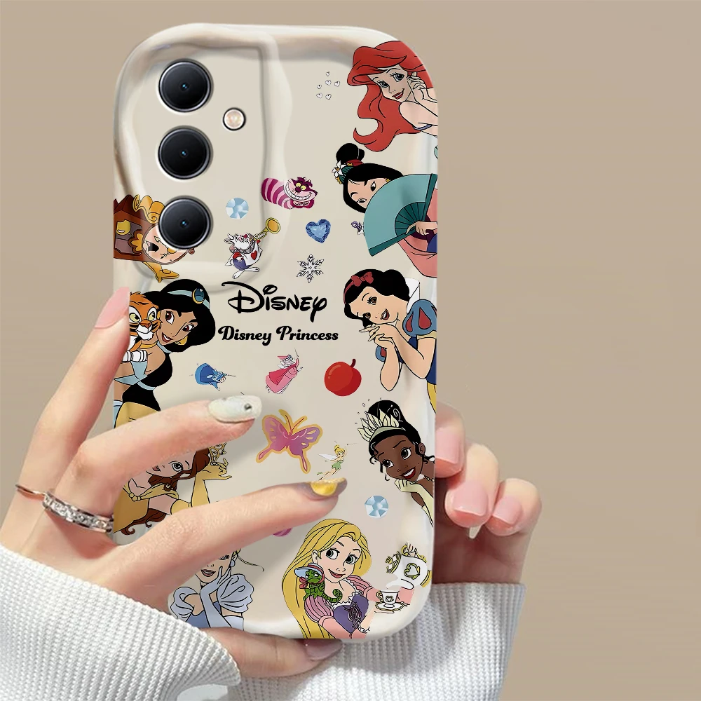 Disney Princess Queen 3D Wave Case For Samsung A73 A72 A71 A55 A54 A53 A35 A34 A33 A25 A24 A23 A15 A14 A13 A05 A04 4G 5G Cover