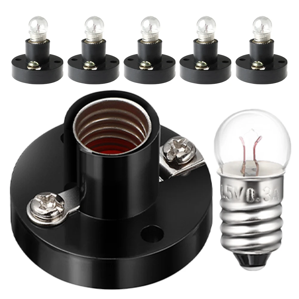 1Set Screw Light Bulb Holder Base Lamp Socket Experiment Use with Durable Material Physics Educational Lighting