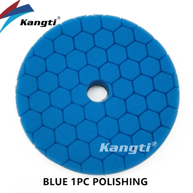Kangti 5/6 inch Car Polishing Pad Kit Set Self-Adhesive Buffing Waxing Sponge Wool Wheel Polishing Pad For Car Polisher Drill image 3