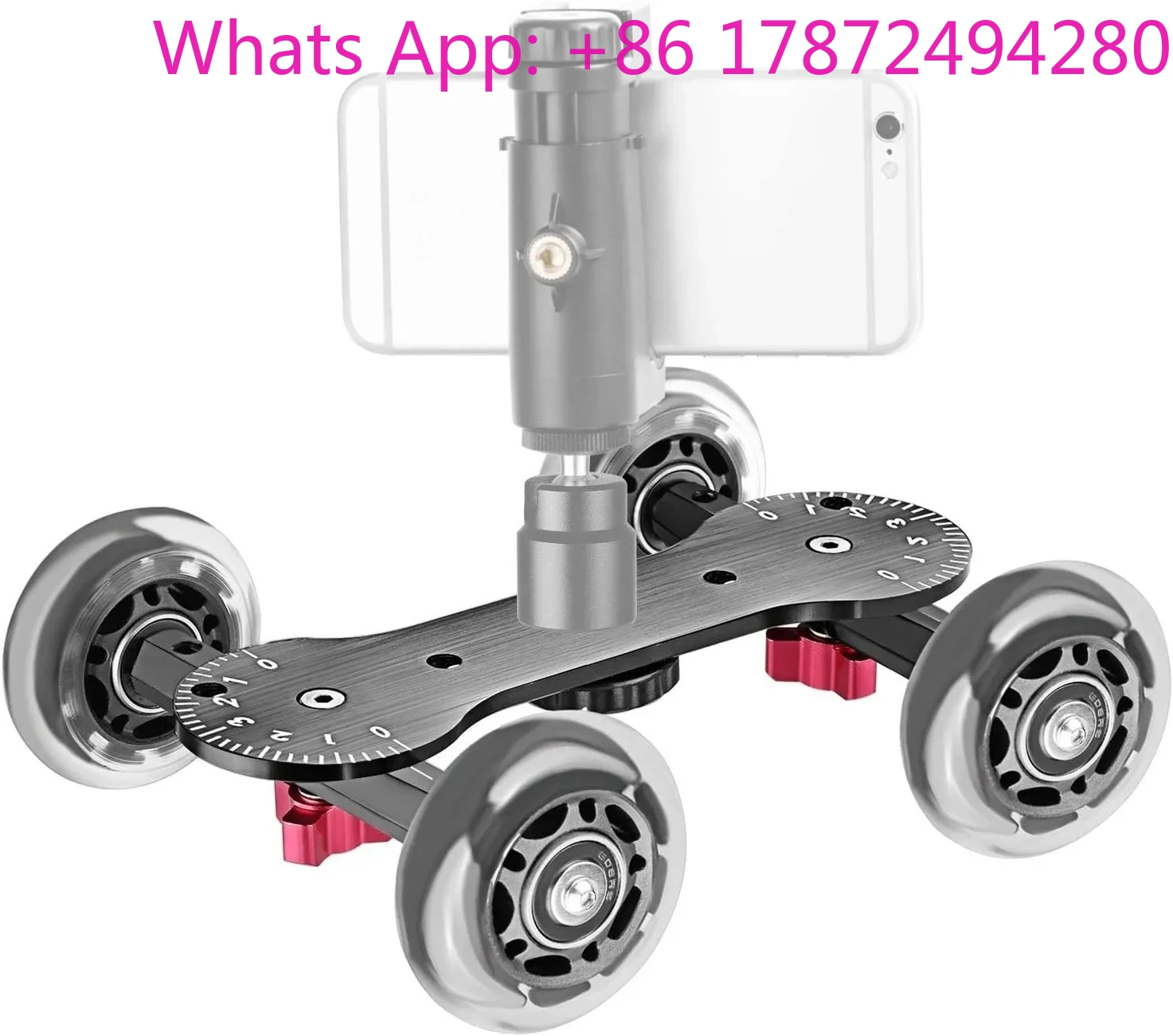 10kg Load Skater Aluminum Rods Video Camcorder Table Dolly Slider Rotatable Rubber Wheels Scaled  Accessories