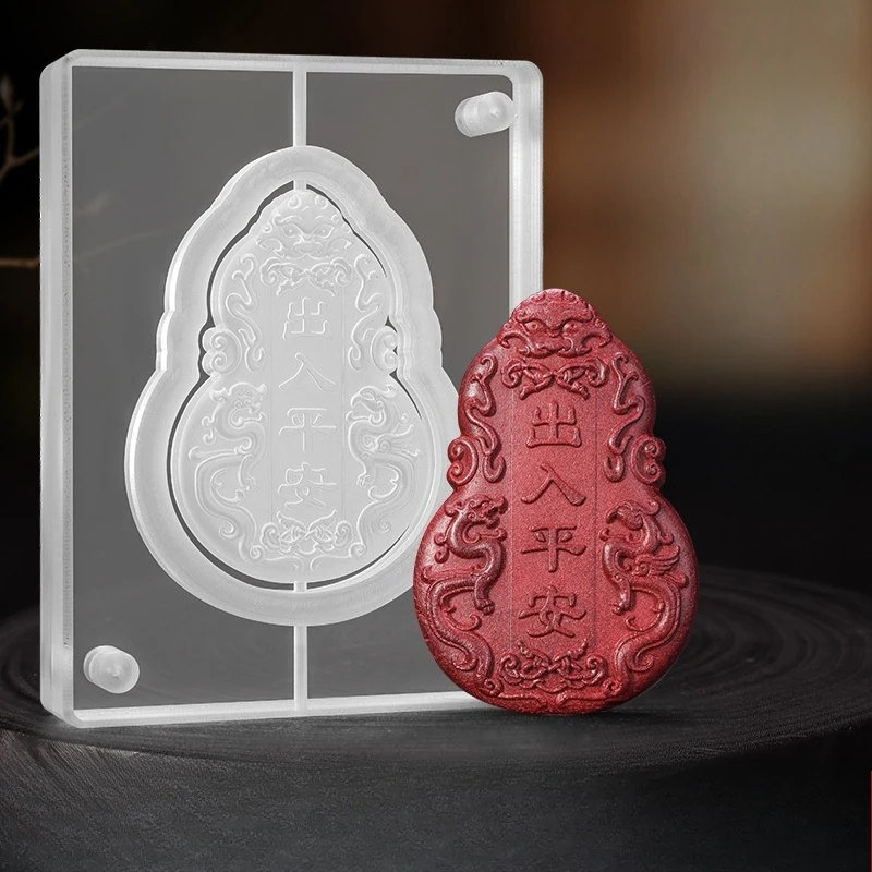 Gourd Shape Peaceful Fragrant Tablet Mold Good Luck Handmade DIY Acrylic Grinding Tools Household Study Room Meditation Office