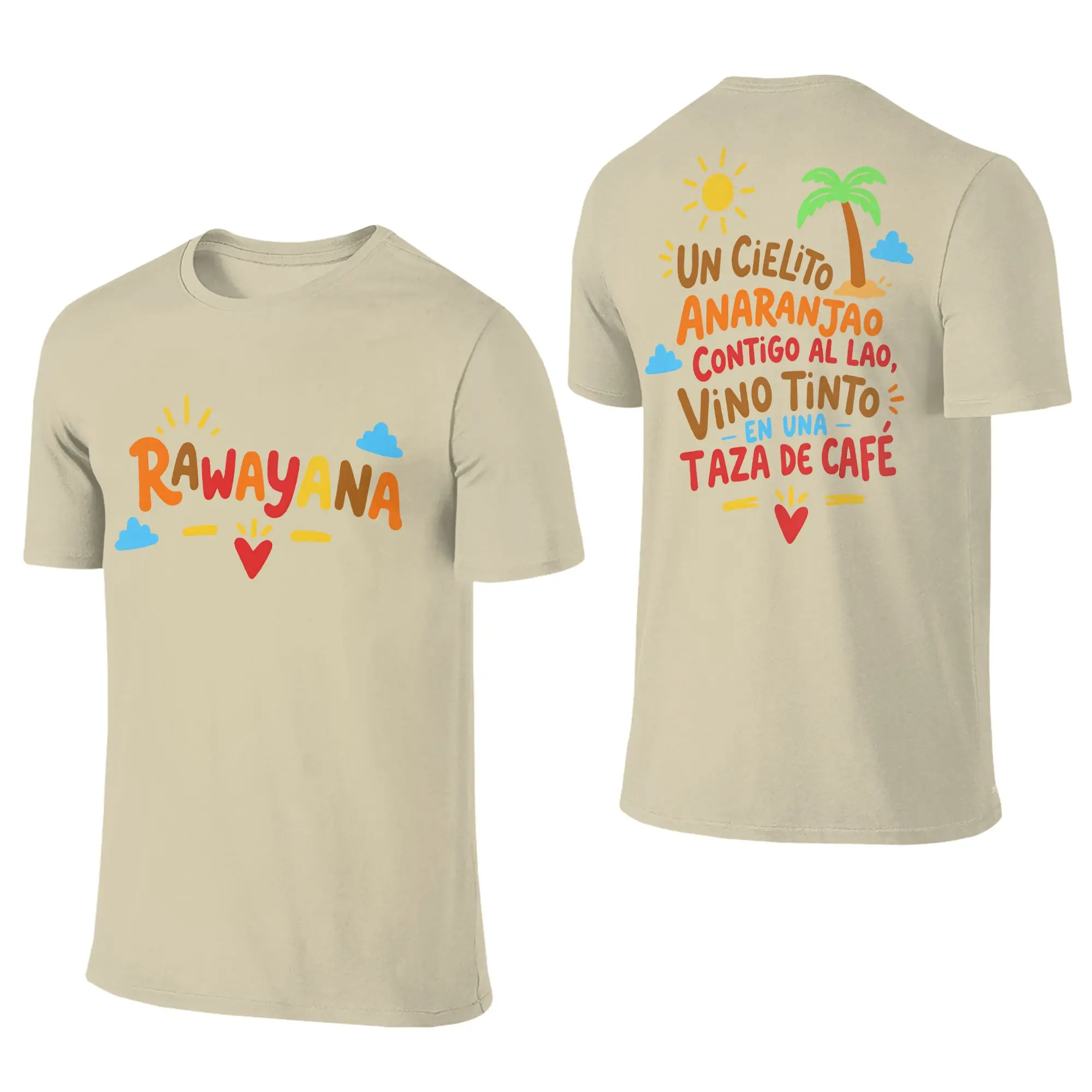 Rawayana ¿Donde Es El After Tour 2026 T-Shirt  Hip Hop T Shirts Short-Sleeved Street Style Tops Summer 100 Cotton Clothing