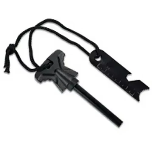 Imagen 2 del producto Palo de arranque de fuego de magnesio portátil, juego de encendedor de pedernal, mango de madera grande, equipo de rescate de supervivencia al aire libre, herramienta EDC para acampar