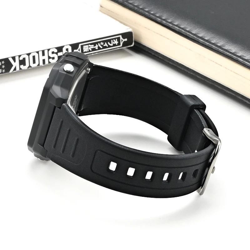 رباط راتينج أسود لساعة كاسيو ، رباط ساعة محدبة من المطاط من البولي يورثان ، إبزيم ، إكسسوارات ، من ، من من مادة البولي يورثان ، من مادة البولي يورثان ، من مادة البولي يورثان ، ومن مادة البولي يورثان ، ومن مادة البولي يورثان ، ومن نوع 18 #6