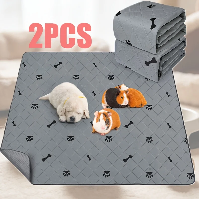 

2pcs 35x47inch Reusable PIPI Pads for Guinea Pigs, Washable And Super Absorbent Pads, Small Animal Pads for Rabbits, Hamsters, Puppies