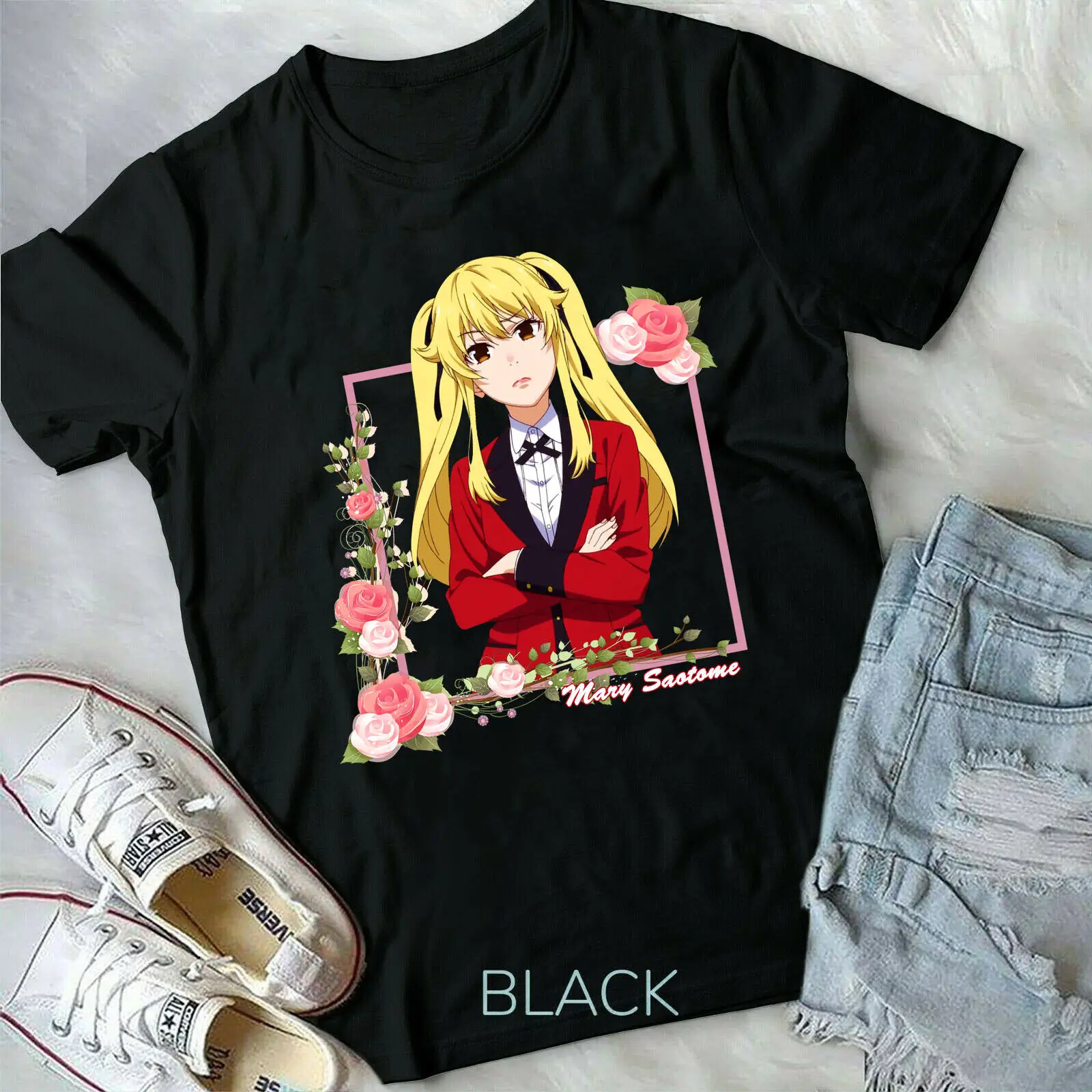 Mary Saotome Kakegurui Mary Saotome Harajuku Kawaii Clothing Vaporwave Shirt