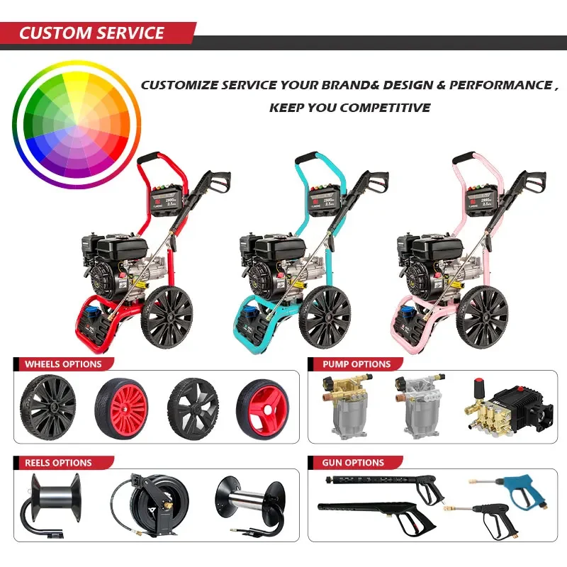 Gas Power Jet Pressure Washer 2900psi 200Bar 180Bae 190Bar High Pressure Washer,petrol Pressure Washer Machines