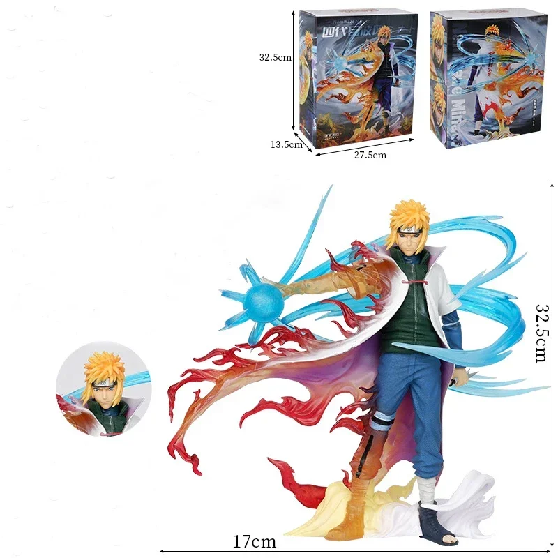 Figura de acción de Anime Naruto, figuras de Namikaze Minato, figura Gk, decoración de Rasengan, modelo coleccionable de Pvc, juguetes para niños, regalo