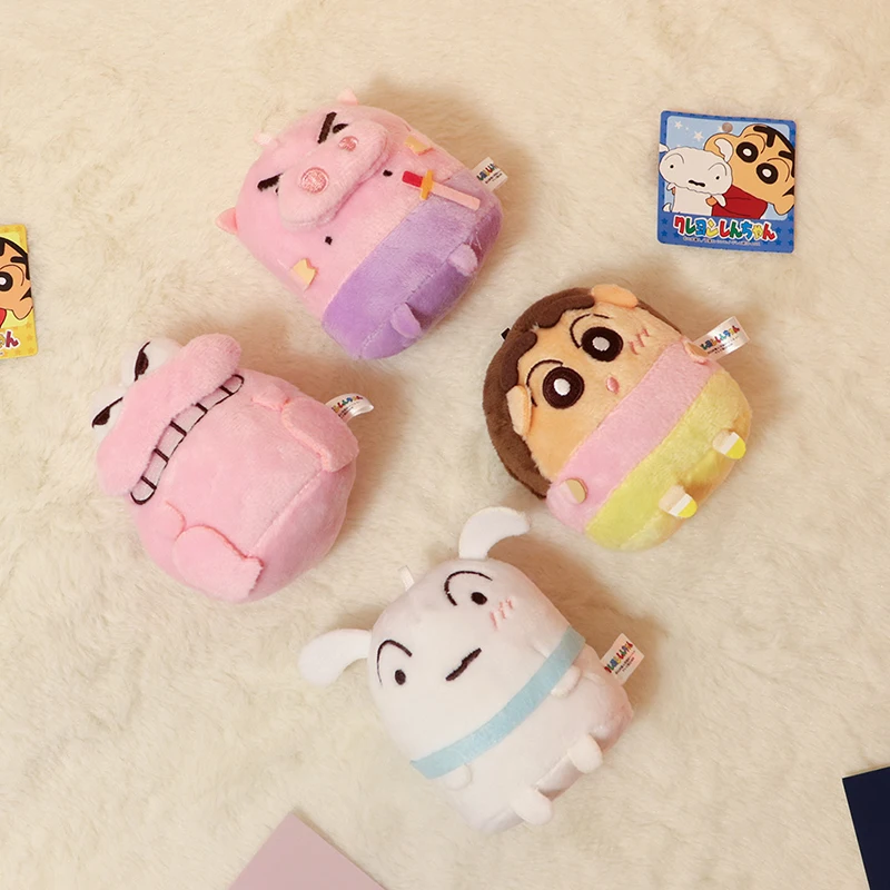 Crayon Shin-Chans Plush Pendant Kawaii Anime Cute Nohara Shiro Knapsack Soft Filled Plush Pendant Decorate Girls Birthday Gifts