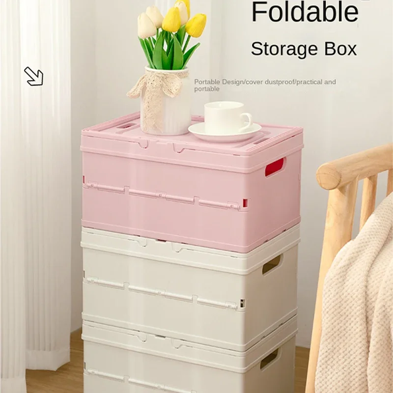Colorful Foldable Storage Box Toy Rack Suitcase Stationery Organizer Women\'s Bag Basket Home Organization Garden