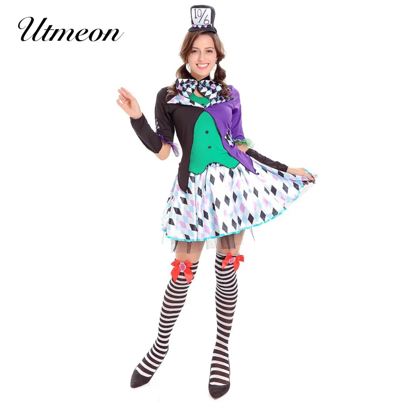 Halloween-Kostüme für Frauen Mad Hatter Cosplay Kostüme