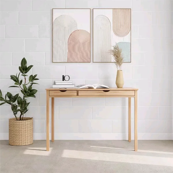 

！@Combohome Home Office Workbench Desk Solid Wood Writing Desk with Drawer