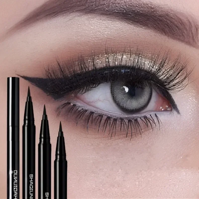 3 Stück schwarzer flüssiger Eyeliner-Stift, langlebig, wasserfest, einfach zu bedienender Eyeliner-Stift für Anfänger, perfekt für atemberaubendes Augen-Make-up