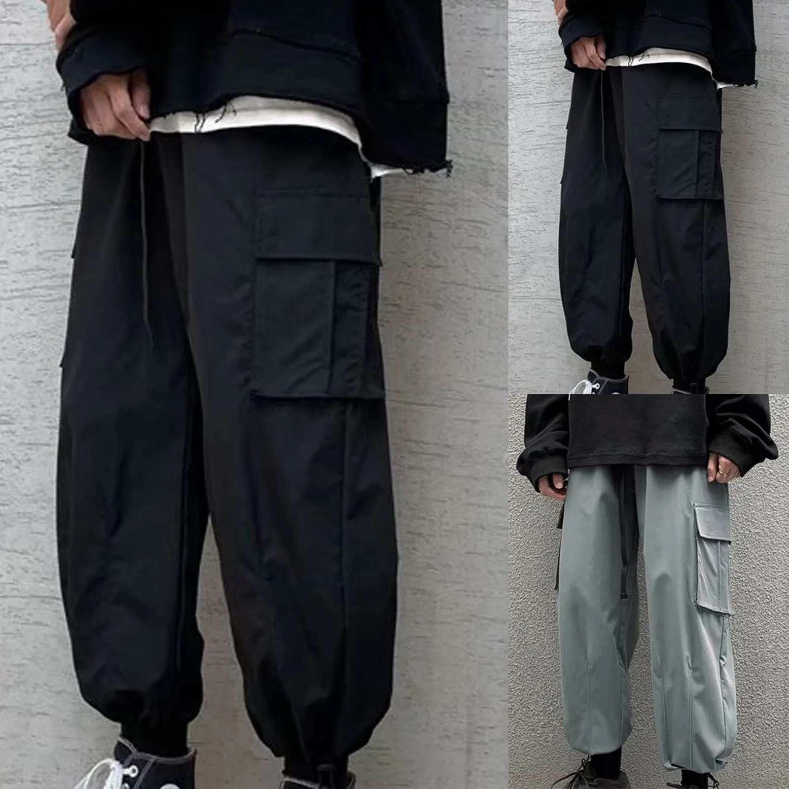 

Casual Pants Men Women Hip-hop Multi-pocket Wide-leg Trousers Vintage Loose Casual Pantaloons Spring Couple Unisex Pants