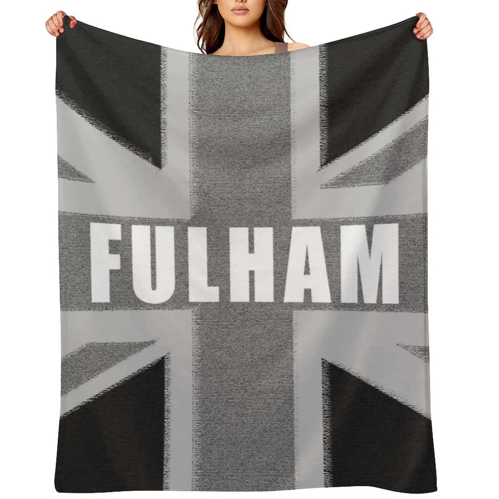

FULHAM UNION JACK Throw Blanket Blankets Sofas Of Decoration Tourist Summer halloween Blankets