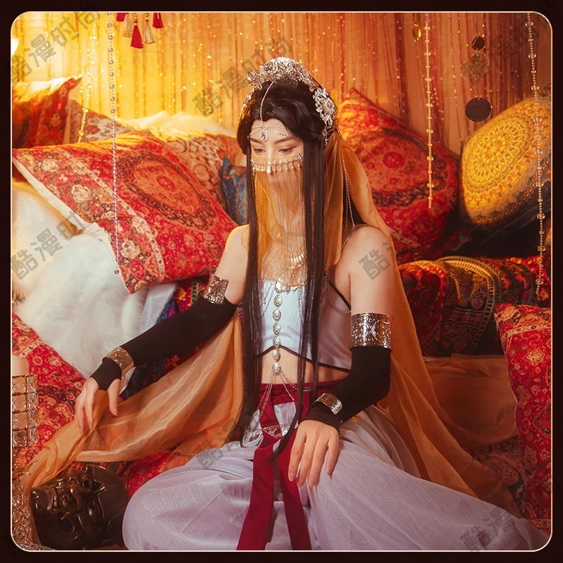 

FC6Anime Heaven Officials Blessing Косплей Xie Lian TGCF Tian Guan Ci Fu Cos Костюм Foreign Land Style Loulan Sexy Singing@FC8!