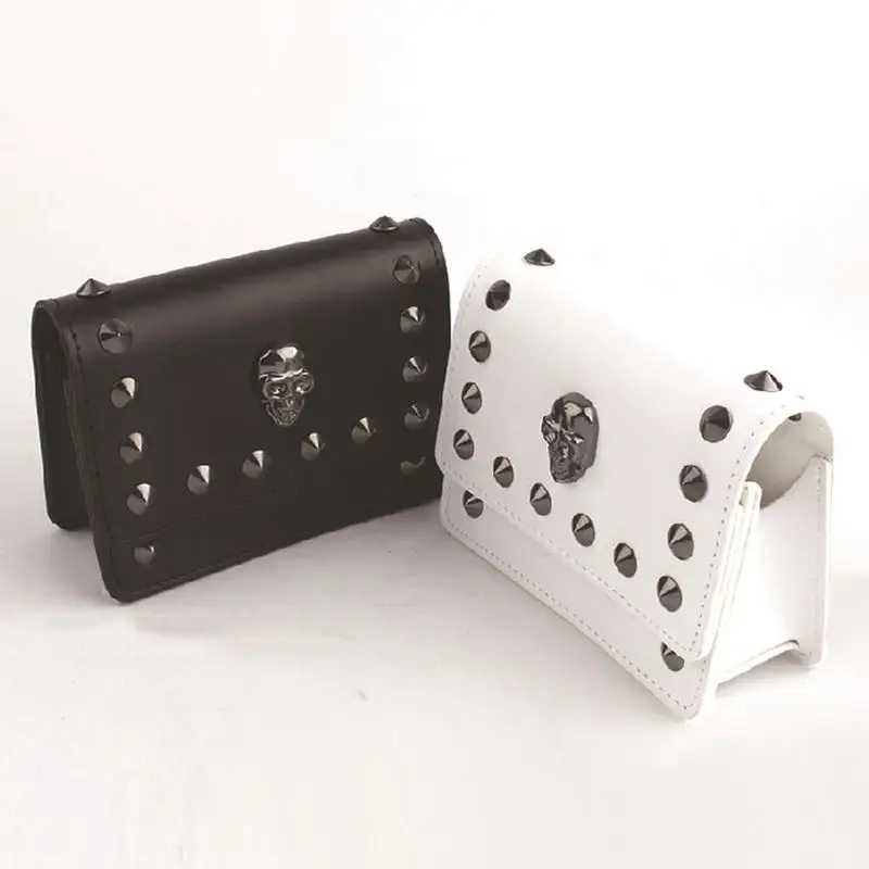 Golf Rangefinder Leather Bag Skull Magnetic Closure Holder Case Range Finder Carry Bag Laser Distance meter Belt Waist Bag