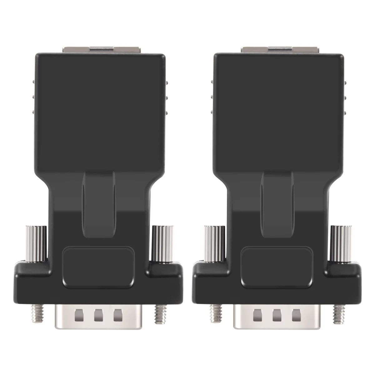 VGA 익스텐더 수-RJ45 CAT5 CAT6 20M 네트워크 케이블 어댑터, COM 포트-LAN 이더넷 포트 변환기, 2 팩