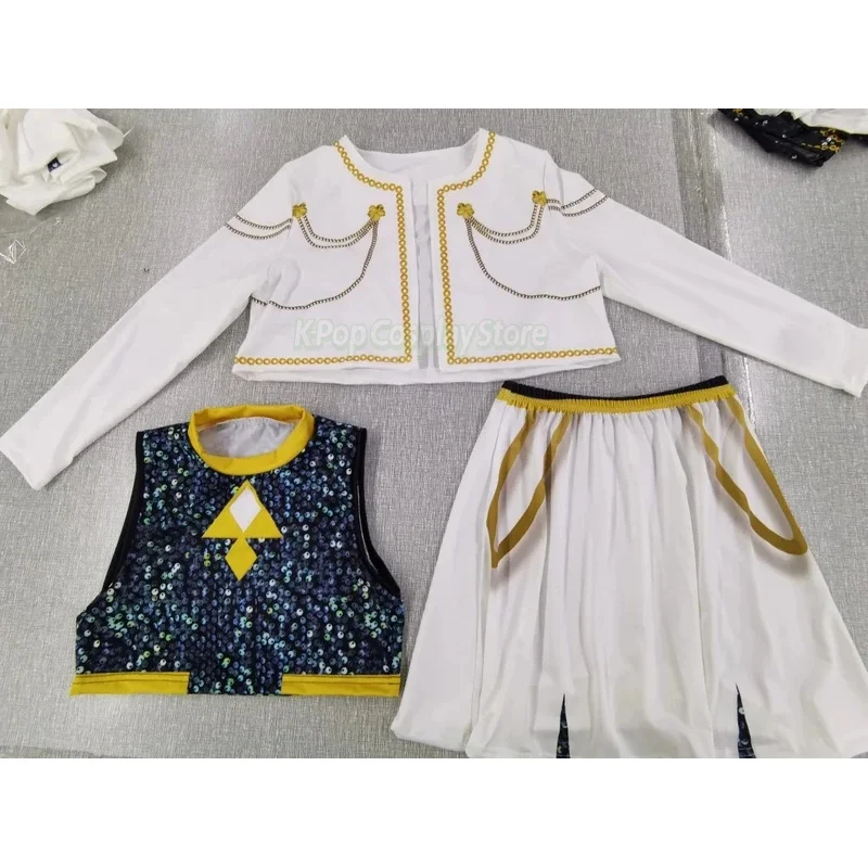 CyKids Girls Kpop Demon Hunter Cosplay Rumi Zoey Mira Cosplay Costume Set 3D Print Child Stage Performance Clothes Halloween Par