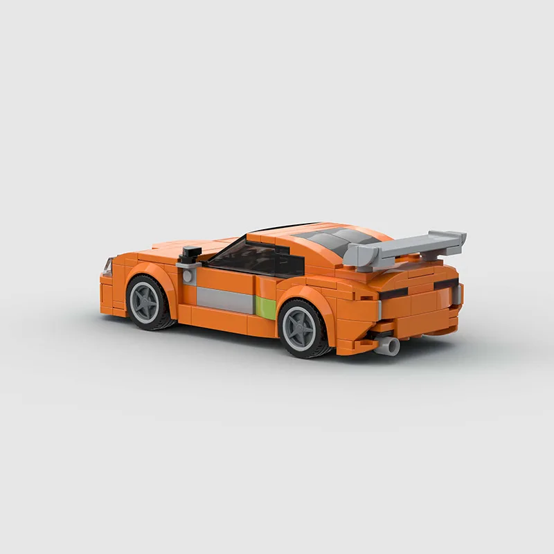 Supra mk4 carro esportivo de corrida moc compatível com lego pequenas partículas montadas bloco de construção infantil brinquedos transfronteiriços