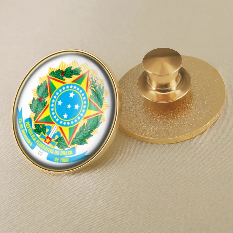 Brazil Flag Lapel Pins Badges Brooches