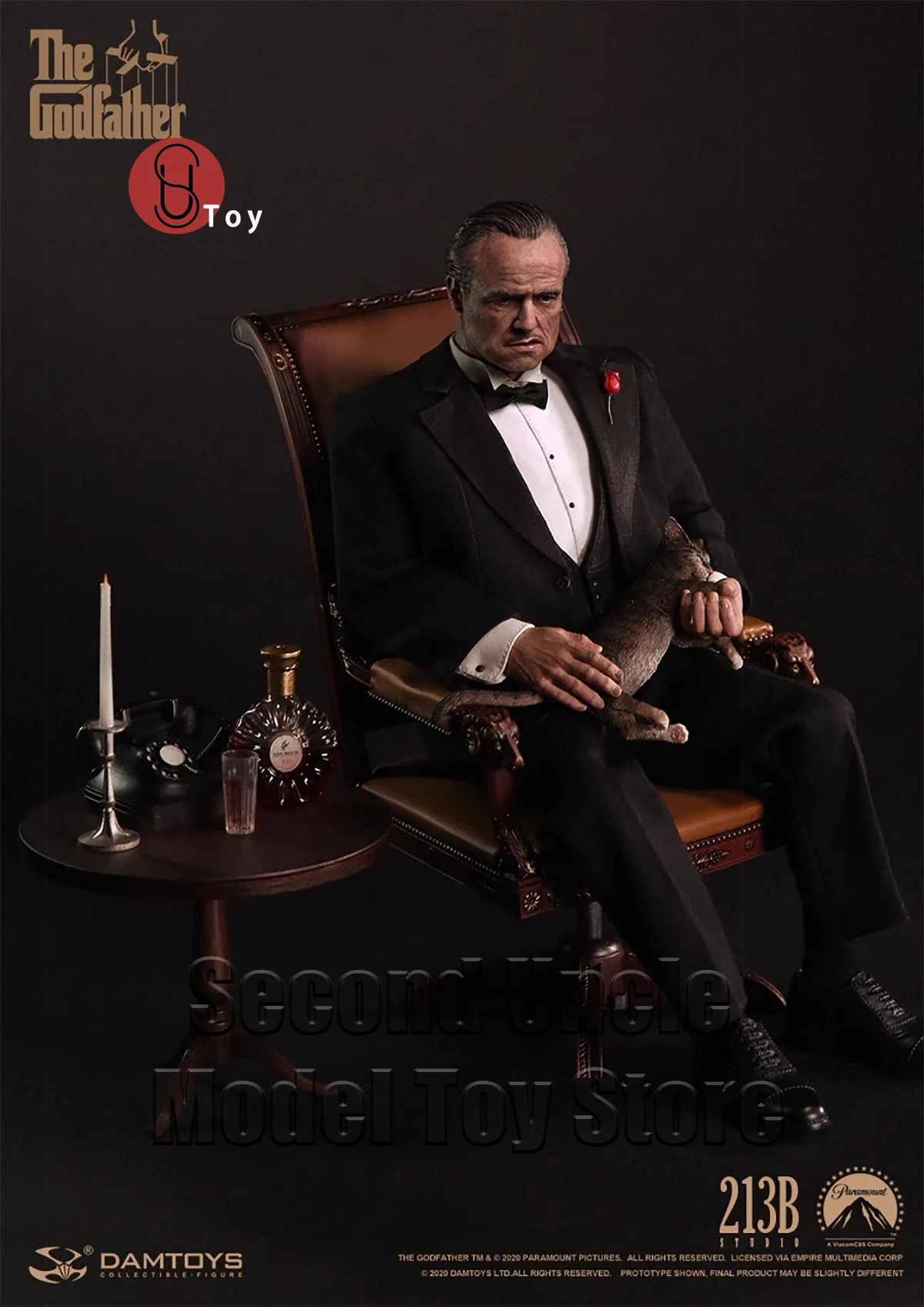 

DAMTOYS DMS032 1/6 Godfather Vito Corleone Classic Suit Set Sofa Table Accessories Home Scene Usage Full Set 12'' Action Figure