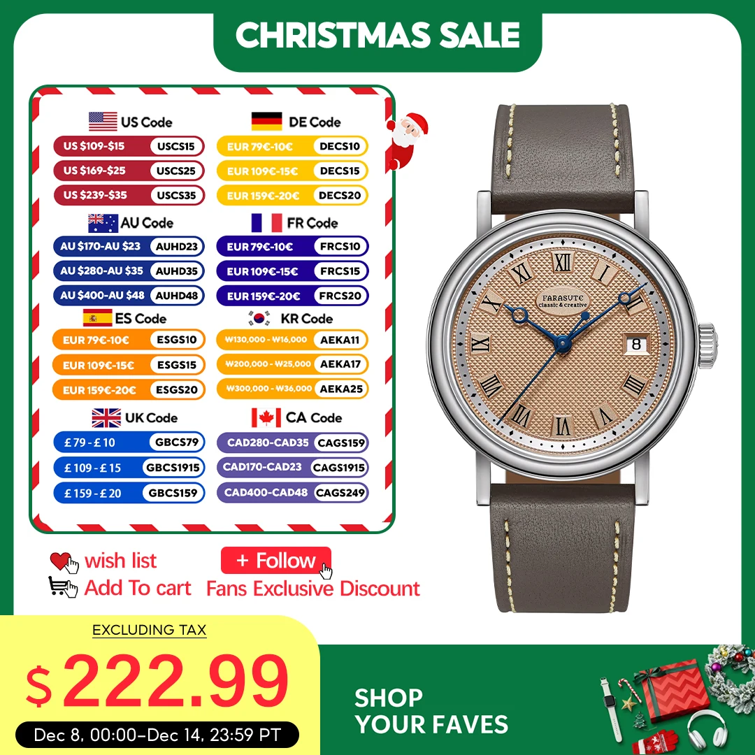 

FARASUTE Casual Calendar Men Mechanical Wristwatch Sapphire Japan Movement Automatic Watch Stainless Steel Waterproof Men Watch