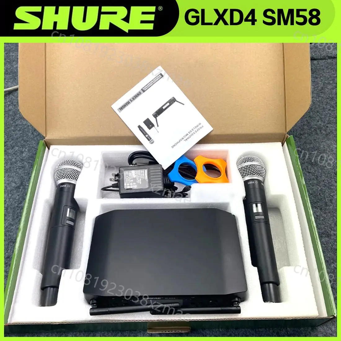 Shure GLXD4 SM58 Wireless 2 Handheld Microphone UHF Dynamic Professional Party Stage Karaoke Microphone GLXD4 SM58 Wireless Mic