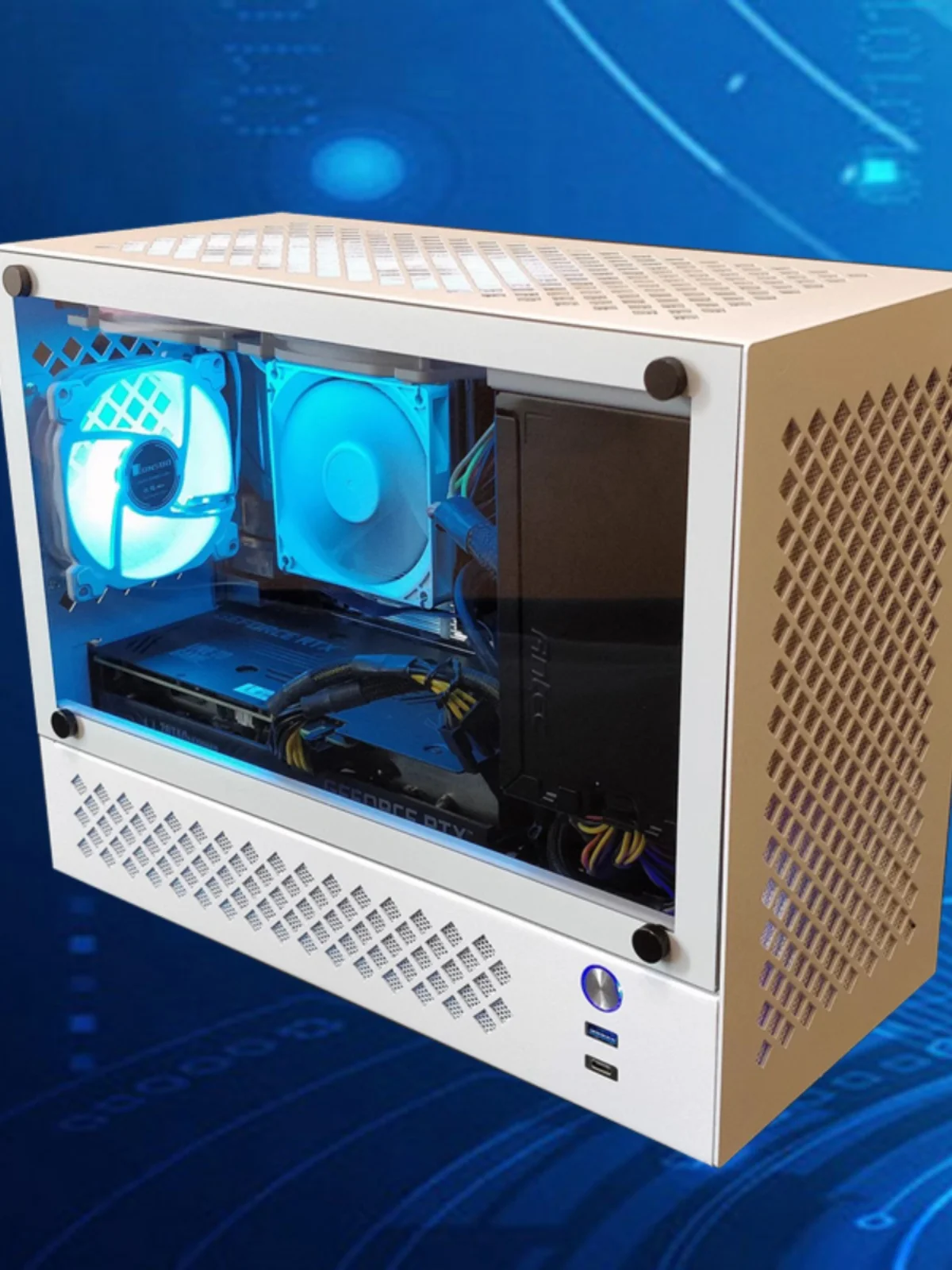 Desktop Small Case, ATX Large Power Supply, Large Graphics Card, 15L Side-view Game Small Case, Free Shipping