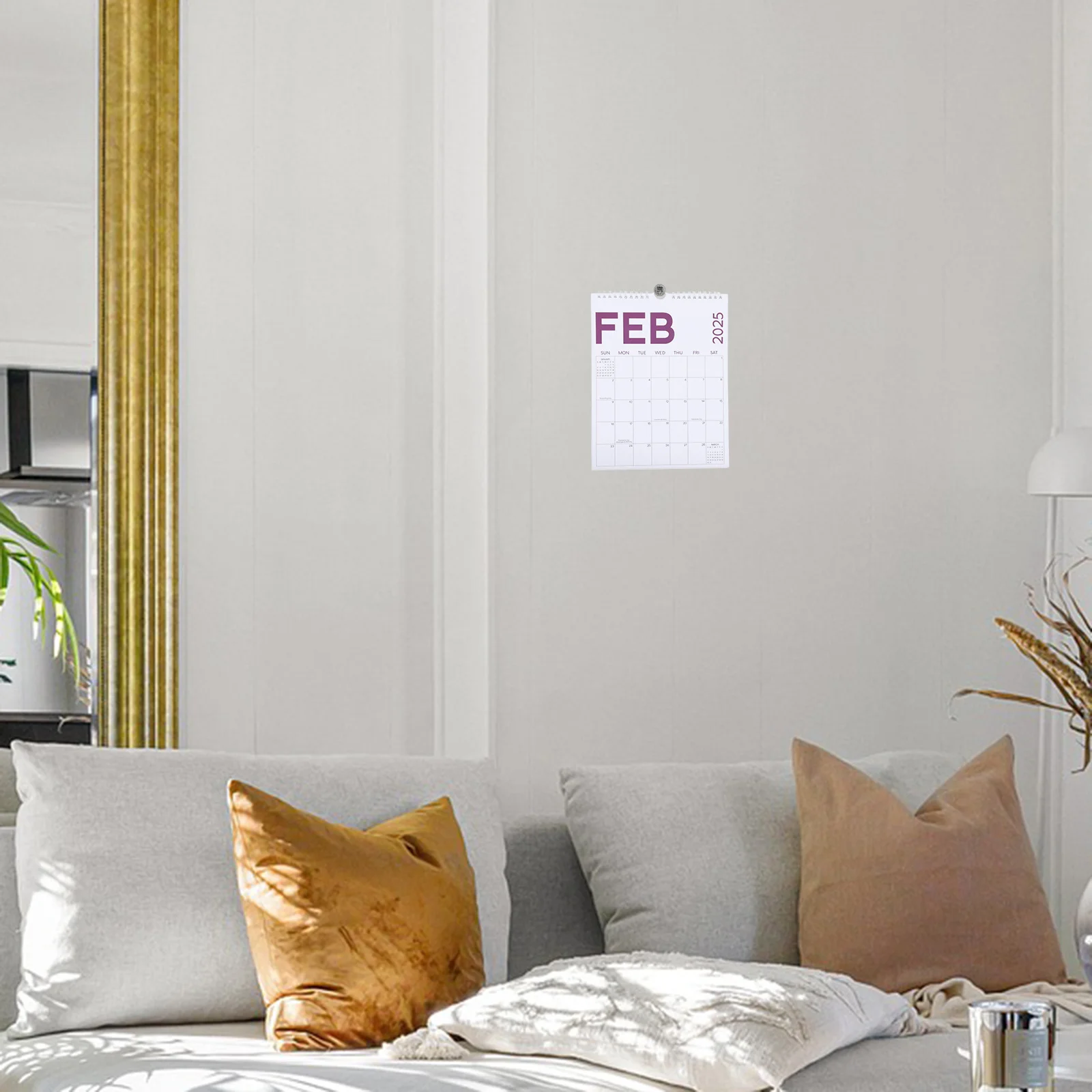 Calendario de pared colgante 2025, 12 meses de enero de diciembre, planificador mensual, organizador de año escolar para el hogar, oficina, calendario de año académico