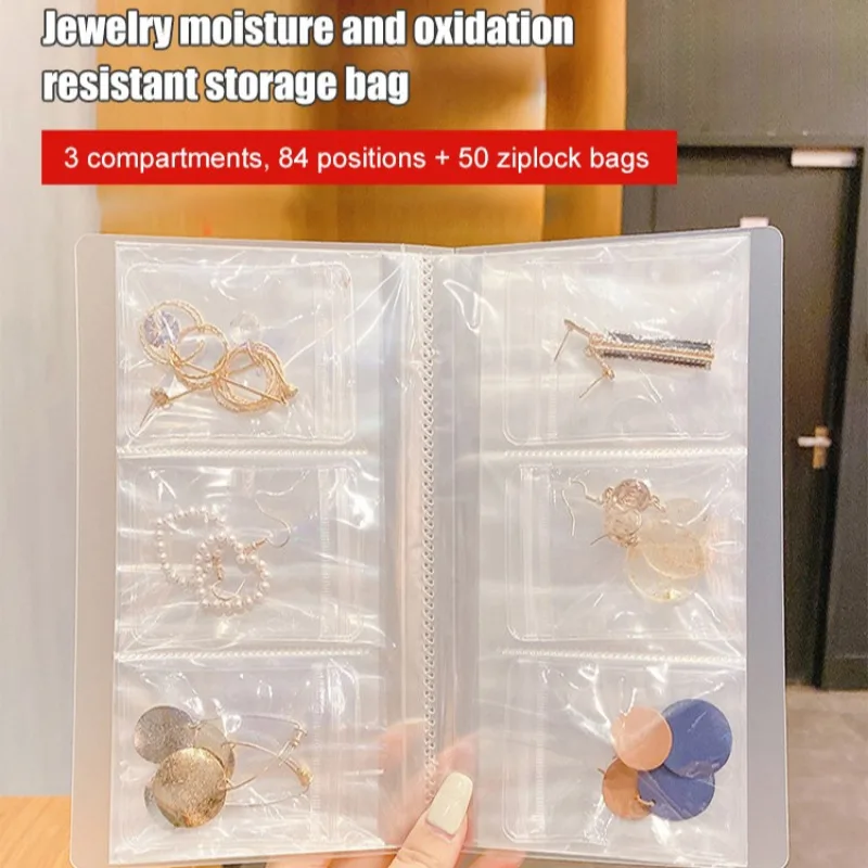 حقيبة تخزين شفافة مجوهرات مقاومة للرطوبة والغبار حلق سوار سميك مضاد للأكسدة
