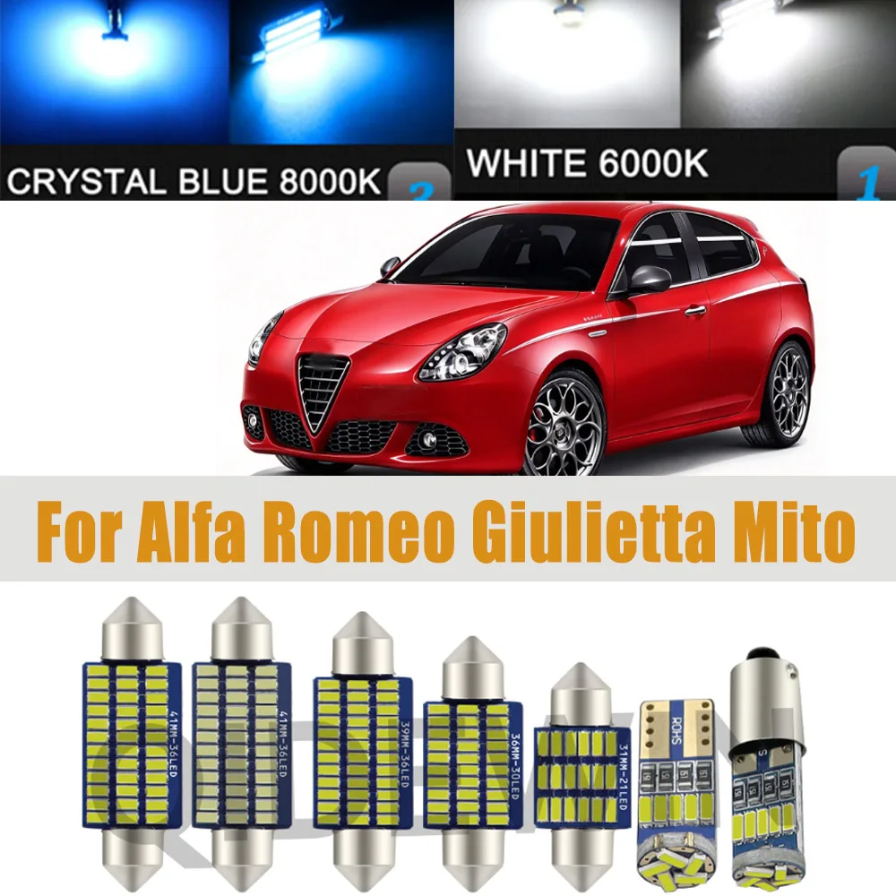 Interior LED Light For Alfa Romeo Giulietta Mito 156 159 147 166 Spider 4C GT 1998 2010 2015 2016 2017 2018 Accessories Canbus