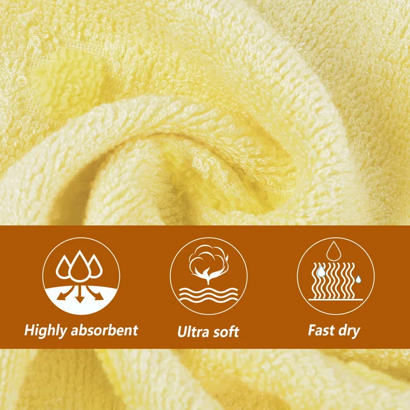 1pcs Children Towels Comfortable Bamboo Fiber  Super Soft Kids Cute Kittens Strong Water Absorbing High End Towel High Quality