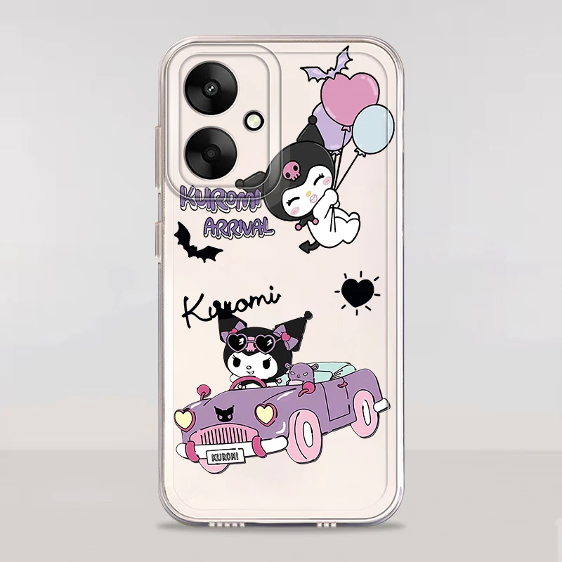 Funda transparente de dibujos animados Kawaii Kuromi para Xiaomi Poco X4 GT X4 M3 X3 Pro X5 X3 NFC