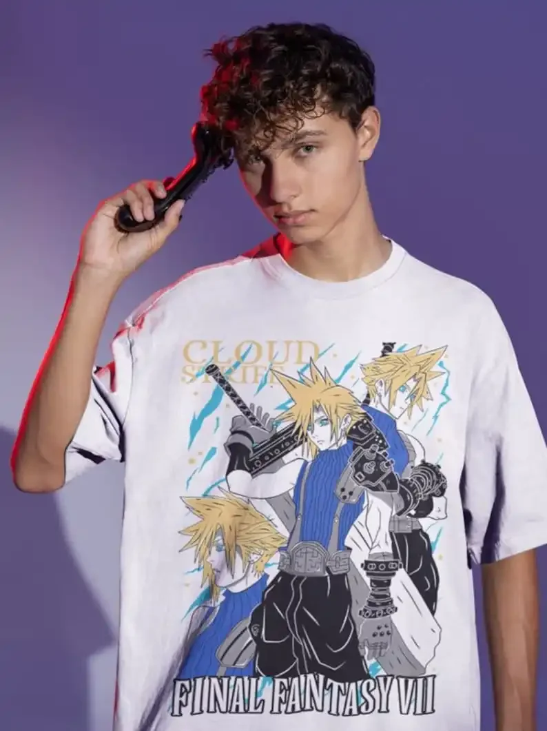 FF7 VII G-Bike Portraits Premium Unisex T-shirt (Vectorized Design)