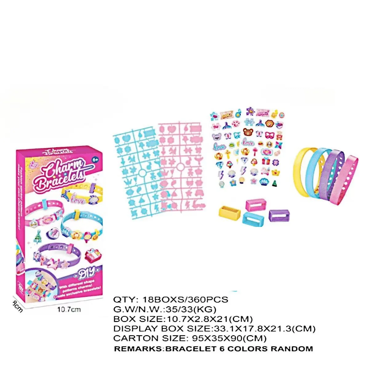 DIYビーズブレスレット編みキット、子供向けの教育用手工芸ジュエリーチェーンおもちゃ、ユニークな友情ブレスレットを作成するため