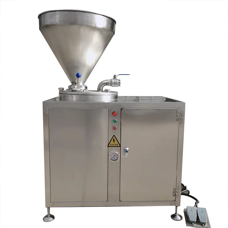 آلة حقنة شرجية هيدروليكية أوتوماتيكية كبيرة صناعية، معدات تعبئة السجق التجارية، آلة حقنة شرجية لحم الخنزير لنقانق الدم #1