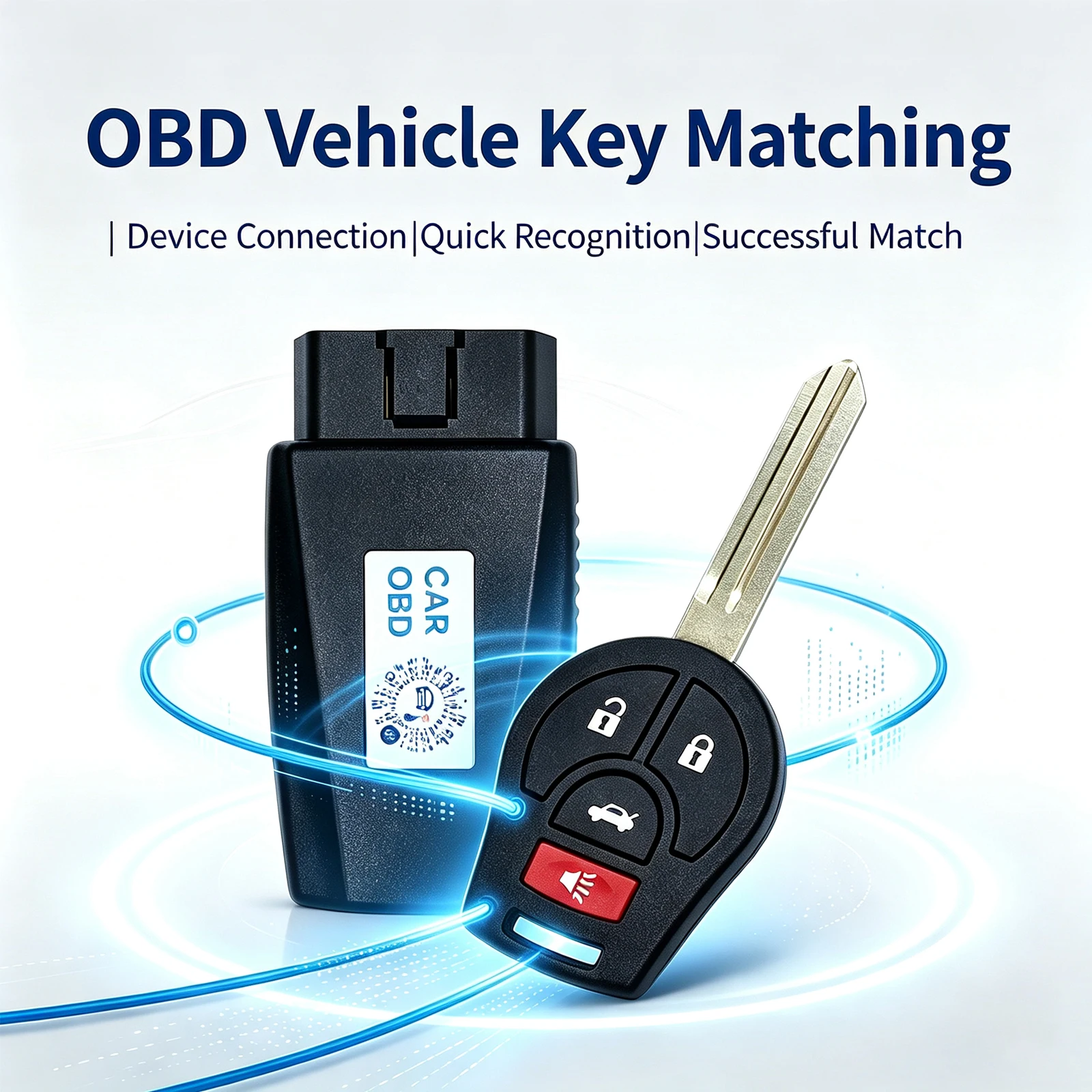 CAR OBD Key Programmer for Nissan DIY Adding Key Fob, with Replacement Remote Key Fob Transmitter CWTWB1U751 ID46 315Mhz