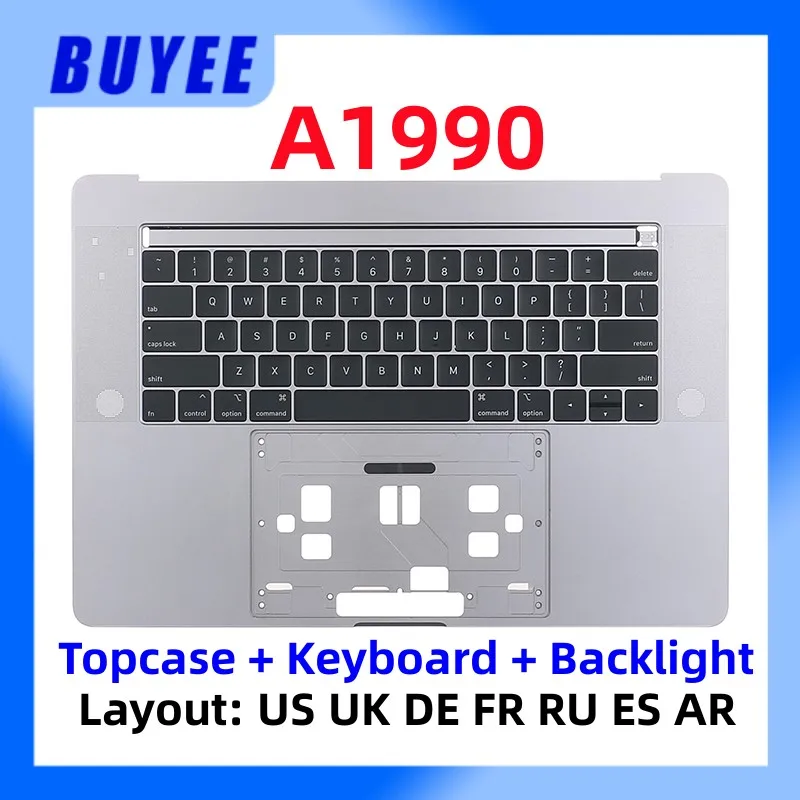 

For Macbook Pro Retina 15" A1990 Palmrest Keyboard Backlight English US UK Spanish France Russian German Arabic A1990 Topcase