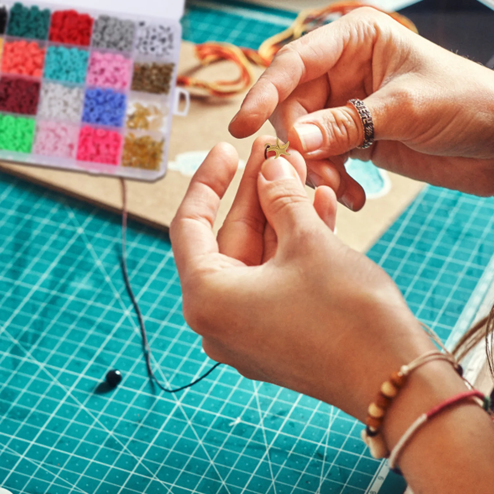 1 مجموعة 1 مجموعة الطين الخرز سوار صنع عدة مجوهرات Diy بها بنفسك اكسسوارات بوليمر كلاي حبة مجموعة ل أساور الخرز الحرفية أطقم #1