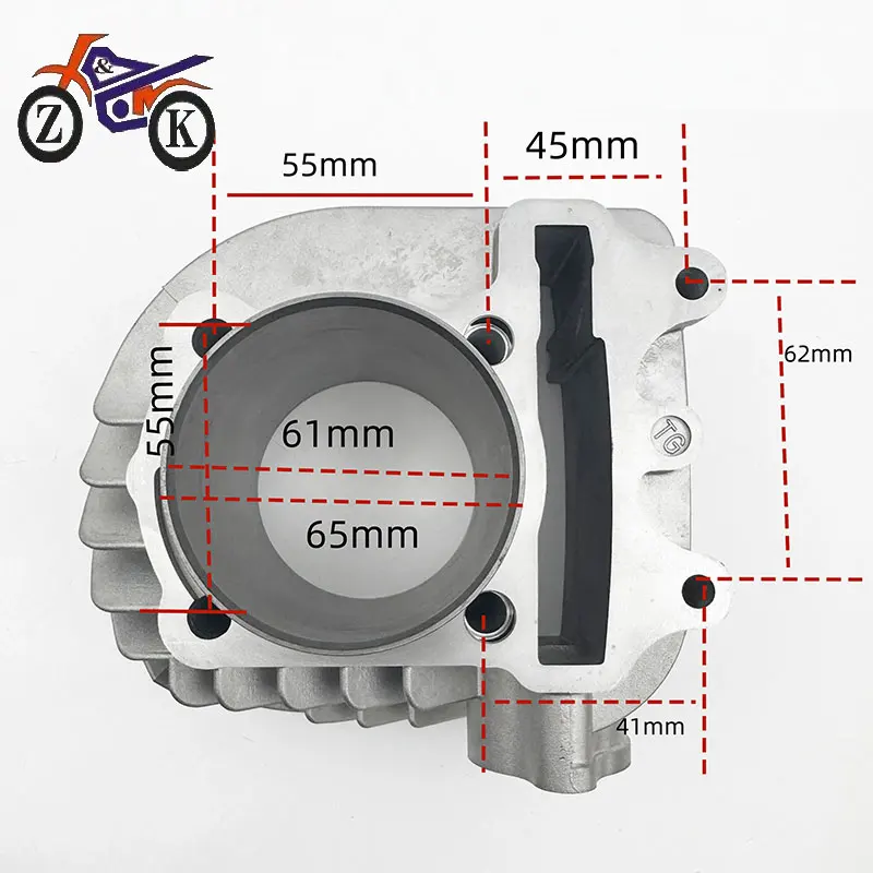 61mm Big Bore GY6 150CC Upgrade To 200CC Cylinder Kit for 4-Stroke 157QMJ 152QMI Scooter Kart Motor Engine Part ATV Accessories