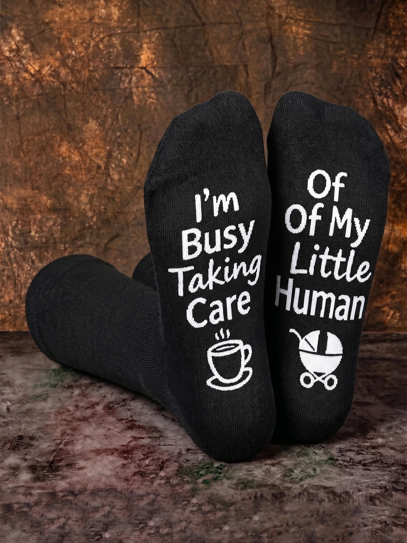1 Pair of Exclusive Fun Foot-Print Socks for Dads