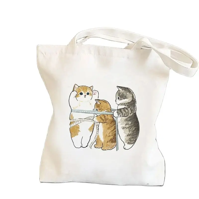 Cat Shark Shopping Bag Bolsa Compra Plegable Jute Bag Bolsa Shopper Bolso Shopping Handbag Bag Tote Reusable Net Ecobag Cabas