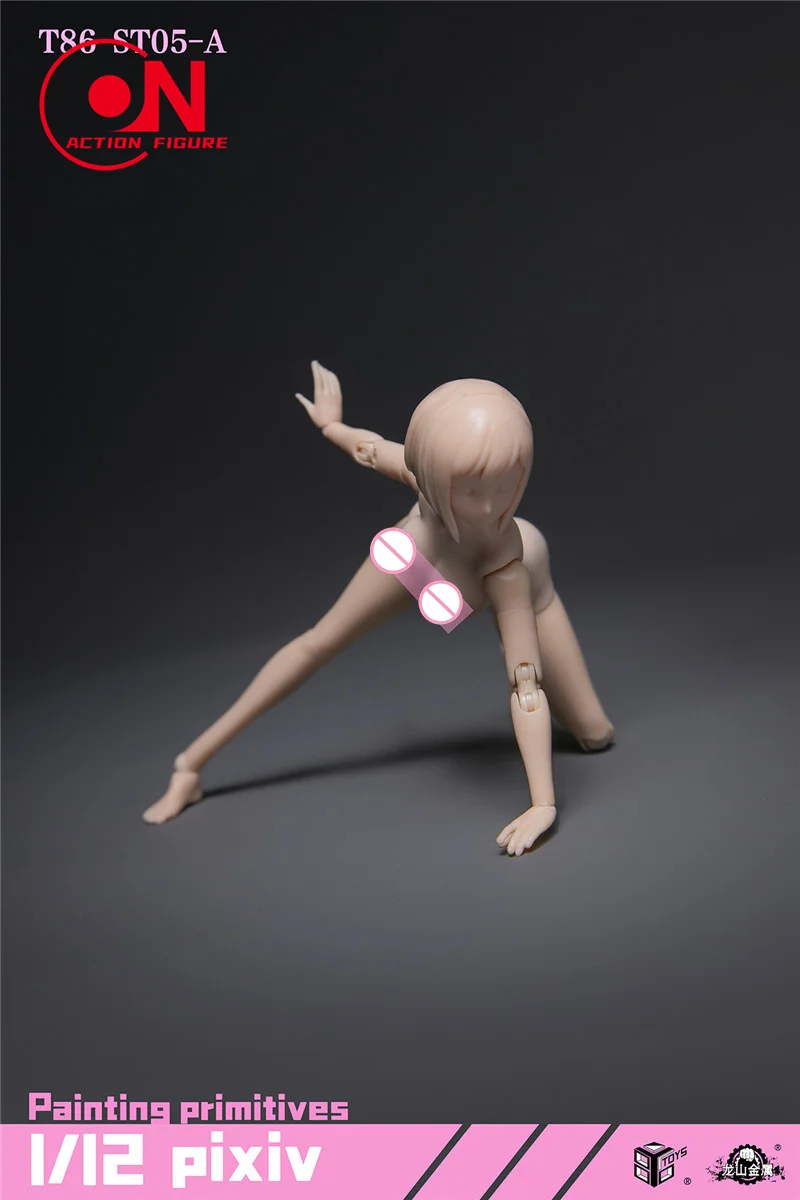 86TOYS 1/12 T86-ST05/06 Female Plump Buttock Joint Body 6'' Soldier Super Flexible Big Bust Articulated Action Figure