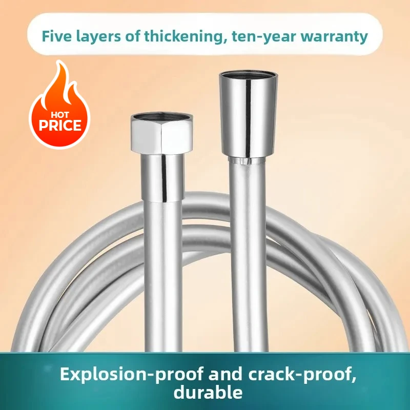 Flexible De Douche Bath Shower Hose Pipe Water Hoses Plumbing Accessories High Pressure Hose Pvc Tube Laundry Pipes Fittings